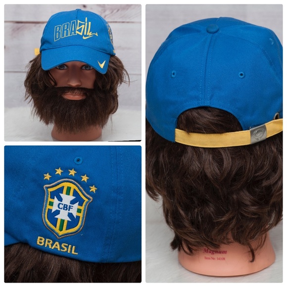 blue and yellow nike hat